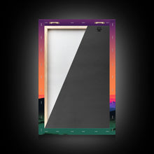 Carregar imagem no visualizador da galeria, A Lone Tree in a Texas Field At Sunset, Retro Style MCM Art, Framed Canvas Print, Trendy Wall Prints, Landscape and Sunset Outrun Art