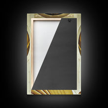 Cargar imagen en el visor de la galería, Art Deco Sculpture Canvas Print, Framed Wall Art, 1930s Inspired Retro Art, White and Gold Ballerina