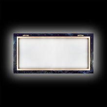 Load image into Gallery viewer, Aurora borealis over a snowy northern forest, canvas print, scenic winter landscape art, northern lights