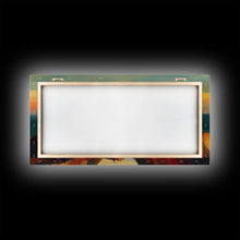 Carregar imagem no visualizador da galeria, Canvas print of sail boats on the ocean, sailing at sunset, cool lakehouse art, living room wall art, sailboats, watercolor