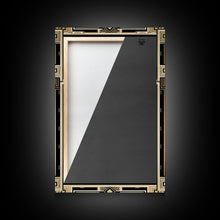 Carregar imagem no visualizador da galeria, Art Deco Wall art, Framed Canvas Print, Art Deco, Gold & green art, Geometric art, Midcentury Modern, Stained glass art, Office decor