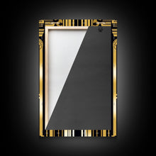 Load image into Gallery viewer, Art Deco Pattern Wall art, Framed Canvas Print, Art Deco, Gold art, Geometric art, Wall decor, Midcentury Modern, Lines art, Wall decor