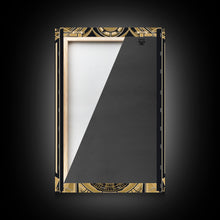Load image into Gallery viewer, Art Deco Pattern Wall art - Framed Canvas Print - Art Deco - Gold & black art - Wonderful art - Lines art - Geometric art - Office wall art