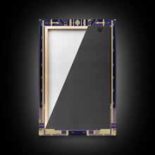 Load image into Gallery viewer, Art Deco Pattern Wall art - Framed Canvas Print - Art Deco - Gold & blue art - Abstract art - Patterns art - Abstract art - Guest room decor