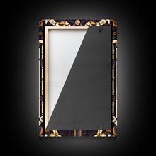 Load image into Gallery viewer, Art Deco Pattern Wall art, Framed Canvas Print, Art Deco, Patterns art, Yellow & purple art, Ornament art, Colorful painting, Light colors