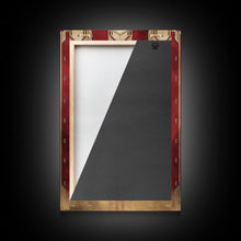 Load image into Gallery viewer, Art Deco Pattern Wall art - Framed Canvas Print - Art Deco - Abstract art - Gold & red art - Lines art - Living room art - Office decor