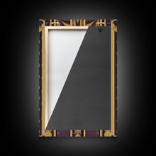 Load image into Gallery viewer, Art Deco Pattern Wall art, Framed Canvas Print, Art Deco, Canvas Wall art, Purple & gold art, Canvas wall art, Abstract art, Geometric art