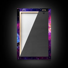 Cargar imagen en el visor de la galería, Cosmic Keyboard, Galaxy Music Art Framed Canvas Print, Electric Keyboard, Instrument Art, Studio Wall Decor