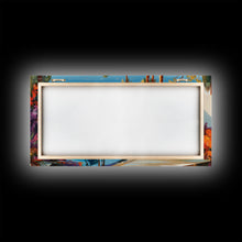 Load image into Gallery viewer, Desert Landscape Wall Art, Mountains Wall Print, Palm Trees Art, Panoramic Art, Wall Art, Canvas Art, Landscape Art, Modern House Art