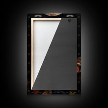 Carregar imagem no visualizador da galeria, Spooky Halloween Art, Floral Skeleton, Framed Canvas Print, Skeletal Art, Halloween Art Print, Halloween Decoration, Halloween Printables