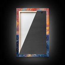 Carregar imagem no visualizador da galeria, 3 Piece Wall Art Blue Beach and Ocean Waves Panoramic Framed Canvas Print - Perfect for Living Room, Bedroom, Office Decor, Beach House Art