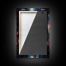 Load image into Gallery viewer, Magical dark forest art print on canvas, fantasy forest, oil style painting, large landscape wall art for home, ready to hang, 3 Piece Art