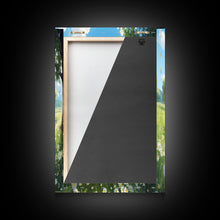 Load image into Gallery viewer, Beautiful Spring Meadow Landscape Painting 3 Piece Set, Spring Centerpiece Art, Original Oil Painting Wall Art, Minimalist Whimsical Decor