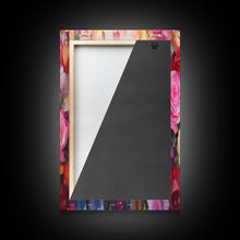 Load image into Gallery viewer, Beautiful Rose Art, Framed Canvas Print, Floral Art, Botanical Decor, Blue and Yellow Roses, 3 Piece Art Set