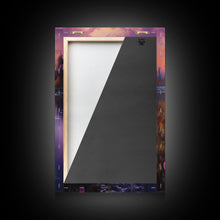 Load image into Gallery viewer, Beautiful 3 Piece Wall Art, Framed Canvas Print, 3 Piece Set, Lake House Decor, Sunset Over The Purple Marsh, Above Sofa Art