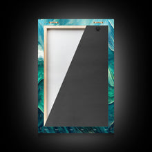 Load image into Gallery viewer, Emerald Green Wall Decor, Sea Green Ocean Waves Abstract, 3 Piece Canvas Decor, 3 Piece Wall Art, Ready To Hang Canvas Prints