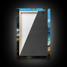 Load image into Gallery viewer, Beach Wall Art, Framed Canvas Print, Beach Canvas Wall Art, Long Beach Wall Art - "Abandoned" - Stuck On A Desert Island