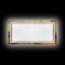 Load image into Gallery viewer, An Abandoned Yacht at Sunset - Framed Canvas Print - Nautical Decor - Vaporwave Art - Liminal Spaces - Urban Decay - Eclectic Wall Art