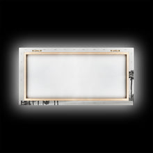 Load image into Gallery viewer, Black And White Miami Rain Storm, Framed Canvas Print, Liminal Art, Liminal Spaces, Framed Wall Art, Office Decor, Dark Moody Art