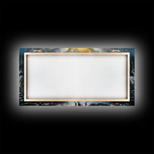 Carregar imagem no visualizador da galeria, Abstract Christmas Village Centerpiece Wall Art | Framed Canvas Print | Christmas Oil Painting Winter Wonderland | Retro Farmhouse Christmas