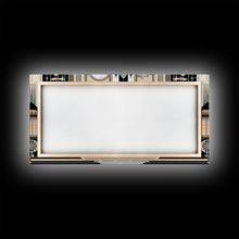 Load image into Gallery viewer, Art Deco Pattern Christmas Village - Framed Canvas Print - Retro Xmas Art - Christmas Decor - Christmas Wall Art - Christmas Art