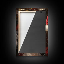 Carregar imagem no visualizador da galeria, Cute Border Collie In A Santa Hat, Framed Canvas Print, Christmas Decor, Holiday Decor, Seasonal Wall Decor, Farmhouse Christmas