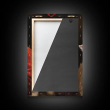 Carregar imagem no visualizador da galeria, Farmhouse Christmas Decor, Santa And A Little Sheep, Framed Canvas Print, Christmas Wall Art, Xmas Art, Christmas Art Print, Santa Decor