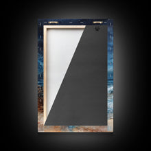 Cargar imagen en el visor de la galería, Christmas Tree On The Beach, Framed Canvas Print, gallery wall, Christmas Poster, Xmas Prints