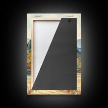 Carregar imagem no visualizador da galeria, Fall Hay harvest, framed canvas print, autumn decor, fall wall art