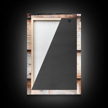 Load image into Gallery viewer, Christmas Horseshoe Framed Canvas Print, Horse Shoe With Mistletoe, Wood Framed Christmas Art, Western Decor, Boho Christmas, Minimalist