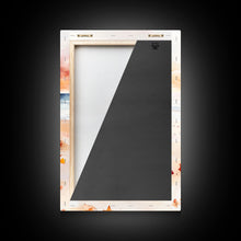 Carregar imagem no visualizador da galeria, Canoe On A Serene Fall Lake, Framed Canvas Print, Autumn Decor, Fall Wall Art, Fall Poster, Autumn Prints Wall Art