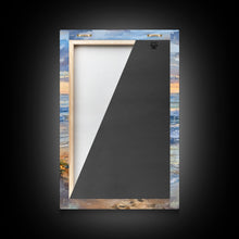 Load image into Gallery viewer, Beach Christmas Decor, Framed Canvas Print, Christmas At The Beach, Nautical / Tropical Holiday Wall Art