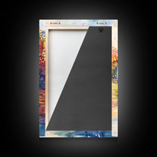 Load image into Gallery viewer, Church Steeple Surrounded By Fall Trees Framed Canvas Print Autumn Village Scene Best Gift Seasonal Wall Art Holiday Home Decor