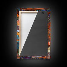 Load image into Gallery viewer, Cozy Southwestern Patio Framed Canvas Print Colorful Courtyard Best Gift Idea Home Decor Bright Seasonal Art Above Sofa Wall Art