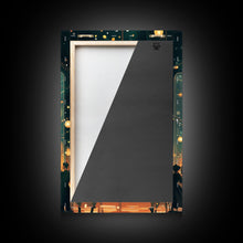 Load image into Gallery viewer, Elegant Ballroom Christmas Dance Scene with Holiday Lights and Decorations, Perfect Holiday Decor for Winter Wonderland, Framed Canvas Print