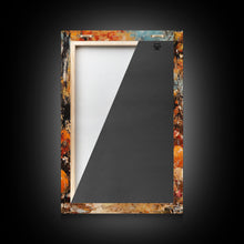 Carregar imagem no visualizador da galeria, Autumn Cowboy Decor Canvas Print with Pumpkins, Fall Holiday Wall Art and Seasonal Gift Idea 2024