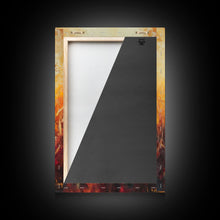 Load image into Gallery viewer, Cowboy in Golden Wheat Field Canvas Print, Western Landscape Art Gift, Seasonal Decor, Modern, Perfect Holiday Gift, Framed Canvas Print