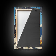 Load image into Gallery viewer, Cowboy Resting by the Fire Canvas Print, Winter Mountain Scene, Seasonal Wall Art, Rustic Western Decor, Holiday Gift, Framed Canvas Print