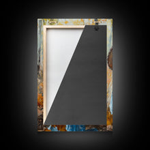 Carregar imagem no visualizador da galeria, Fall-themed farmhouse framed canvas print a woman with coffee amidst autumn leaves ideal harvest home decor or seasonal wall art gift idea