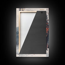 Carregar imagem no visualizador da galeria, Canvas Print of Snowy Mountain Trees Red Leaves, Winter Wonderland Wall Art, Best Gift Idea, Moody Landscape, Rustic Christmas Decor