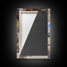 Carregar imagem no visualizador da galeria, Autumn Harvest Scene With Pumpkins Farmhouse Wall Art Framed Canvas Print Thanksgiving Seasonal Wall Art Country Home Decor Gift Idea