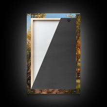 Carregar imagem no visualizador da galeria, Autumn Farmhouse Harvest Scene With Pumpkins Framed Canvas Print Fall Wall Art Seasonal Home Decor Thanksgiving Wall Art Rustic Gift Idea