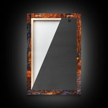 Carregar imagem no visualizador da galeria, Autumn Park Bench Scene With Trees And Lamppost Framed Canvas Print Wall Art Fall Decor, Rustic Autumn Art Gift, Seasonal Canvas Art