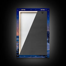 Load image into Gallery viewer, Cozy Snowy House Winter Landscape Framed Canvas Print Wall Art Christmas Decor, Country Christmas Art Gift, Winter Wonderland Art