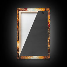 Carregar imagem no visualizador da galeria, Autumn Bridge Over Stream Framed Canvas Print Wall Art Fall Landscape Decor, Rustic Autumn Art Gift, Seasonal Wall Art