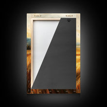 Load image into Gallery viewer, Cowboys Riding into the Sunset Framed Canvas Print, Dramatic Landscape with Riders Open Sky, Perfect Western Wall Art Fall Rustic Home Decor