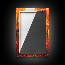 Carregar imagem no visualizador da galeria, Autumn Barnyard Framed Canvas Print, Vibrant Fall Landscape Cowboy and Barn, Perfect Rustic Wall Art Farmhouse or Ranch Style Fall Decor