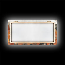 Carregar imagem no visualizador da galeria, Autumn village decor Framed Canvas Print rustic village with fall trees cozy seasonal wall art gift idea moody landscape autumn home decor