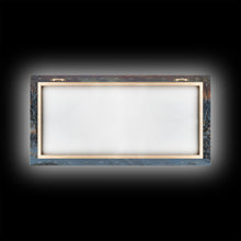 Load image into Gallery viewer, Dawn on the Frontier - Christmas scene art, winter wonderland, rustic Christmas art, Christmas farmhouse decor, snowy mountain art