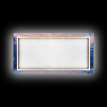 Load image into Gallery viewer, Cozy Cabin Surrounded By Winter Trees Tall Art Framed Canvas Print Serene Snowy Forest Cabin Landscape With Warm Interior Lights